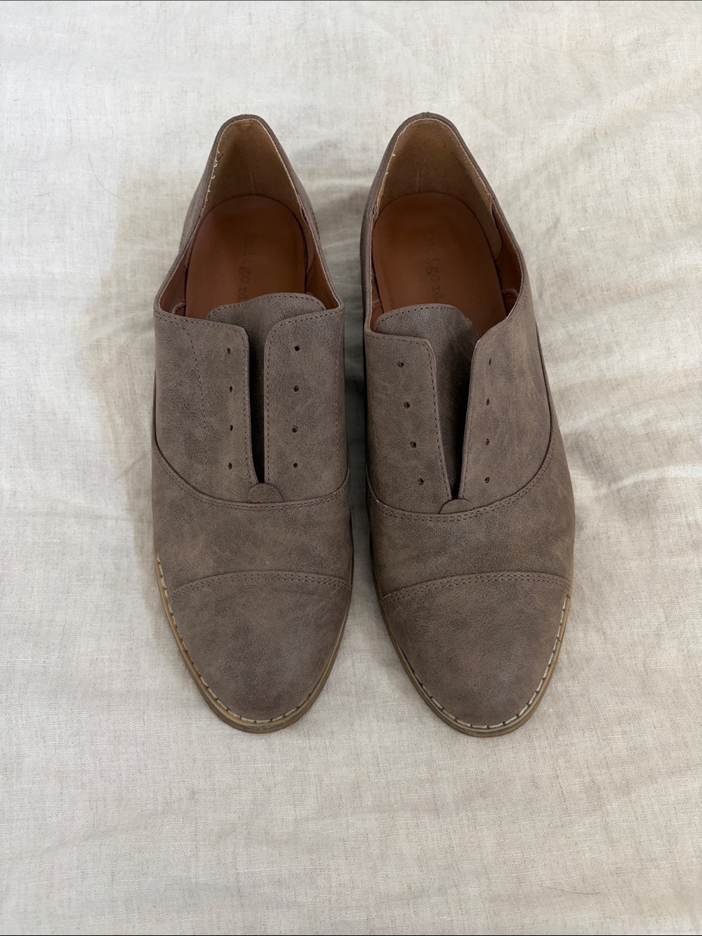 Indigo Men's Taupe Suede Slip-On Loafers